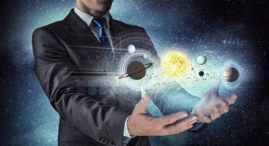 Benzersiz Bizim evrenimiz. Karışık teknik