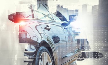 Zarif araba kapatma. Karışık teknik