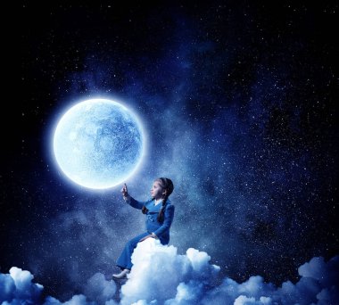 Çocukça tatlı rüyalar. Karışık teknik