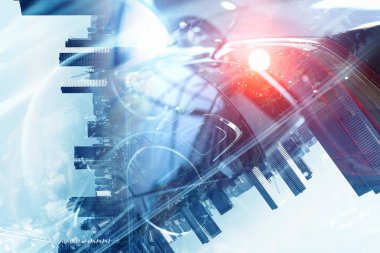 Zarif araba kapatma. Karışık teknik