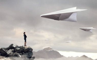 Bu duyguyu özgürlük. Karışık teknik