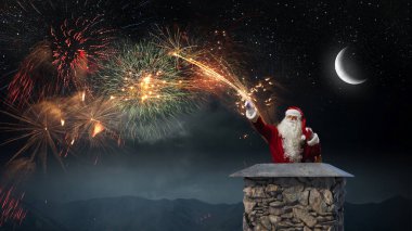 Noel Baba geldi bile. Karma ortam. Karışık teknik