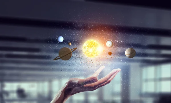 Güneş sisteminin gezegenleri. Karışık teknik — Stok fotoğraf