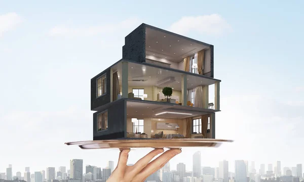 Váš návrh domu snů. Kombinovaná technika — Stock fotografie