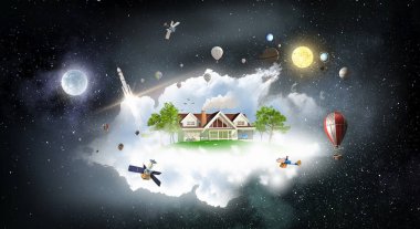 Çevre sağlıklı yaşam. Karışık teknik