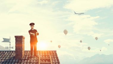 Onun tutkusu gökyüzüdür. Karışık teknik