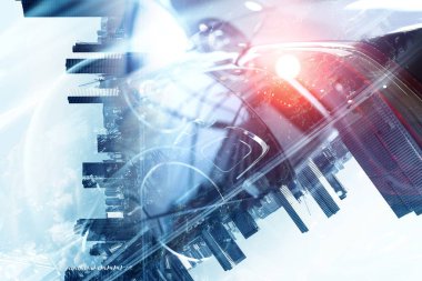 Zarif araba kapatma. Karışık teknik