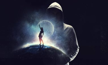 Korkunç suç kişi. Karışık teknik