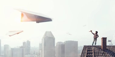 Küçük yakışıklı pilot. Karışık teknik