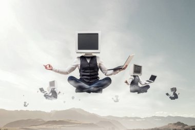 Televizyon bağımlılığı sorunu. Karma ortam. Karışık teknik