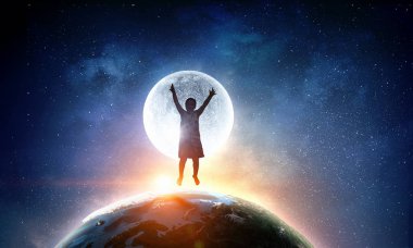 Çocukça tatlı rüyalar. Karışık teknik