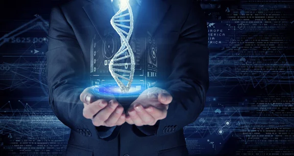 DNA molekylen forskning. blandteknik — Stockfoto