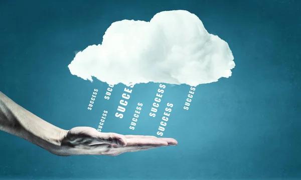 Concetto di cloud computing. Mezzi misti — Foto Stock