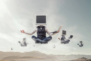 Televizyon bağımlılığı sorunu. Karma ortam. Karışık teknik