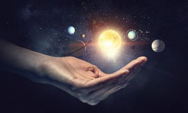 Benzersiz Bizim evrenimiz. Karışık teknik