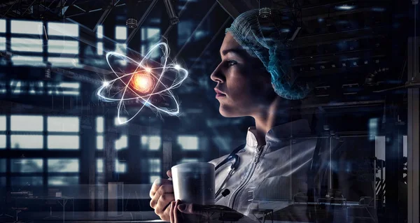 Innovative Technologien in Wissenschaft und Medizin. Gemischte Medien. Gemischte Medien — Stockfoto