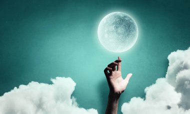 El moon. Karışık teknik
