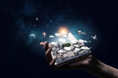 İnşaat geliştirme projesi sunulması. Karışık teknik