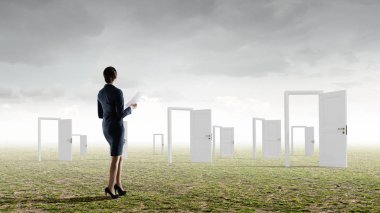 Açık yeni kapılar ve fırsatlar. Karışık teknik