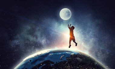 Çocukça tatlı rüyalar. Karışık teknik