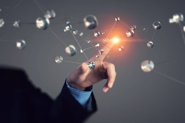 Ağ iletişimi ve iletişim kavramı. Karışık teknik