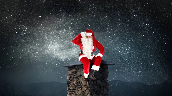 Santa Claus is already here . Mixed media . Mixed media — Stock Photo, Image