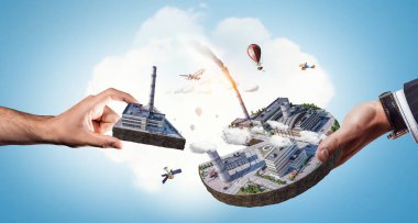 Endüstriyel yapı kavramı. Karışık teknik