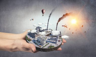 Endüstriyel yapı kavramı. Karışık teknik