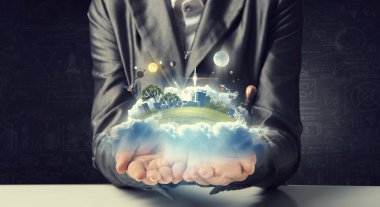 Çevre sağlıklı yaşam. Karma ortam. Karışık teknik