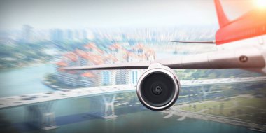 Uçağı gök yüksek. Karma ortam. Karışık teknik