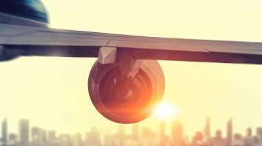 Uçağı gök yüksek. Karma ortam. Karışık teknik