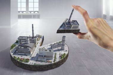 Endüstriyel yapı kavramı. Karışık teknik