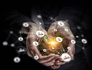 Doğa ve teknoloji etkileşim. Karma ortam. Karışık teknik