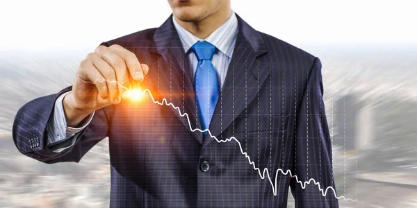 Dynamiek van de financiële groei. Mixed media — Stockfoto