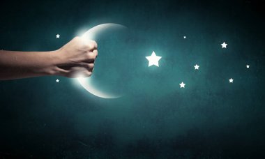 El moon. Karışık teknik