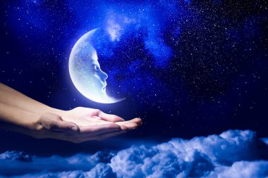 El moon. Karışık teknik