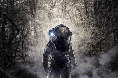 Ormandaki astronot. Karışık teknik