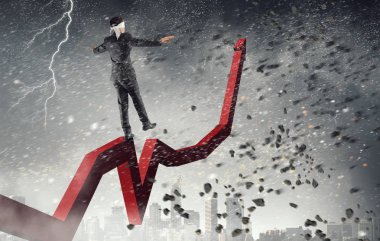 İşadamı sorun yüzleşmek zorunda. Karışık teknik