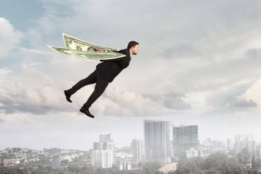 İş kavramı para özgürlüktür. Karma ortam. Karışık teknik