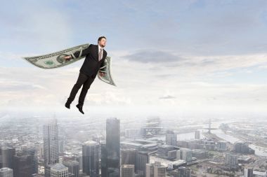 İş kavramı para özgürlüktür. Karma ortam. Karışık teknik