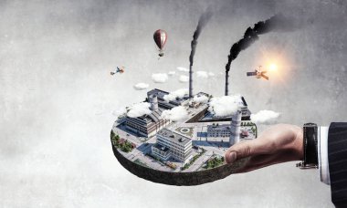 Endüstriyel yapı kavramı. Karışık teknik