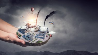 Endüstriyel yapı kavramı. Karışık teknik