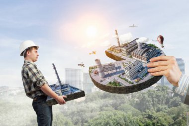 Endüstriyel yapı kavramı. Karışık teknik