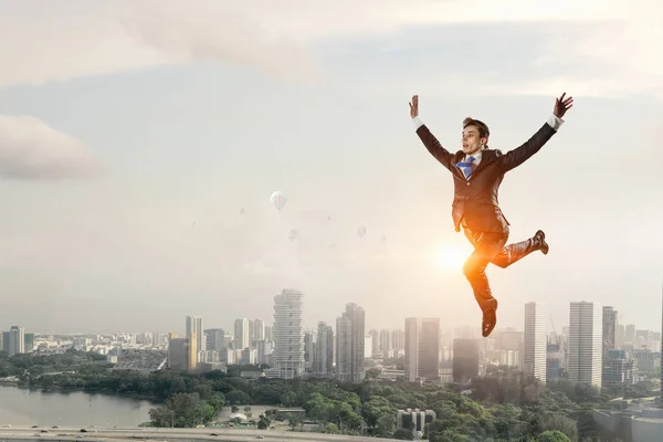 Ich habe es endlich geschafft. Gemischte Medien — Stockfoto