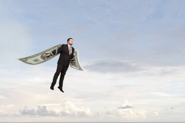 İş kavramı para özgürlüktür. Karma ortam. Karışık teknik