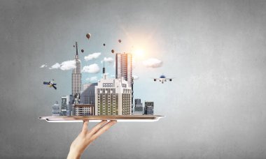 Yeni geliştirme projesi sunulması. Karışık teknik