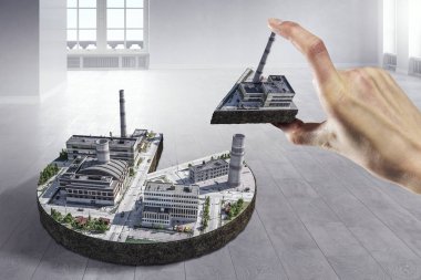 Endüstriyel yapı kavramı. Karışık teknik