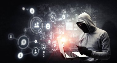 Ağ güvenliği ve gizlilik suç. Karma ortam. Karışık teknik