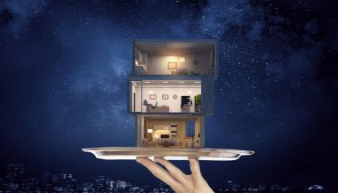 Senin düş ev tasarım. Karışık teknik