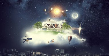 Çevre sağlıklı yaşam. Karışık teknik